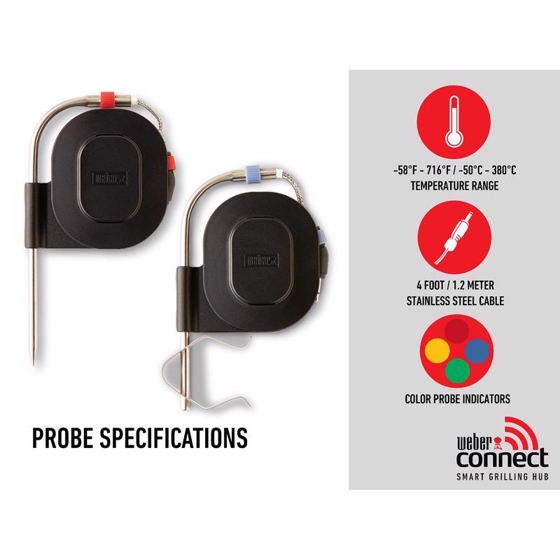 Weber Connect Digital WiFi Enabled Bluetooth Enabled Grill/Meat Thermometer