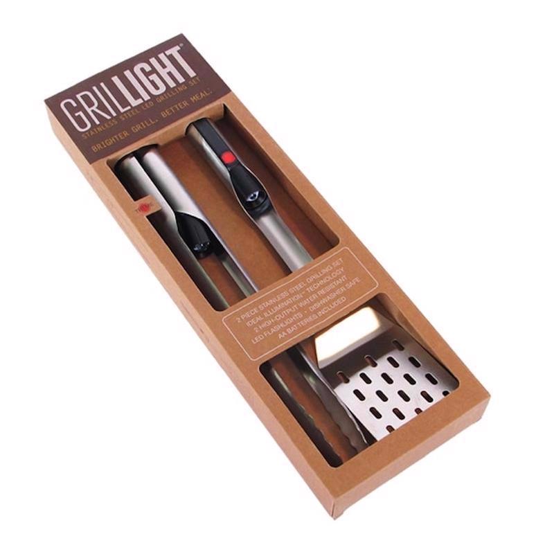 GRILL TOOL SET BK/SL 2PC