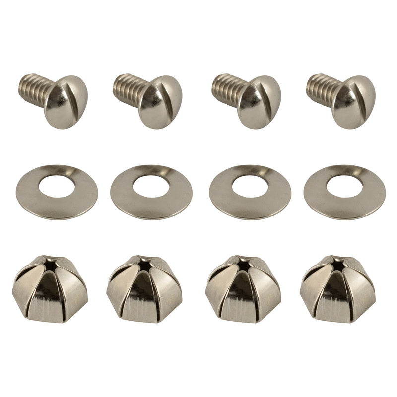 Custom Accessories Silver Metal License Plate Fasteners