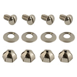 Custom Accessories Silver Metal License Plate Fasteners