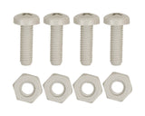 Custom Accessories White Nylon License Plate Fasteners