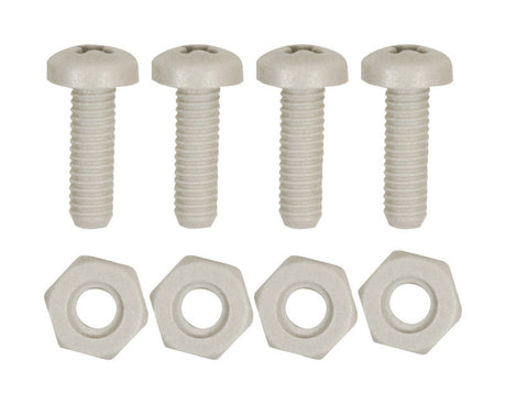 Custom Accessories White Nylon License Plate Fasteners