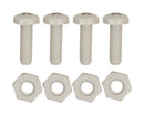Custom Accessories White Nylon License Plate Fasteners