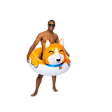 BigMouth Orange/White Vinyl Inflatable Corgi Pool Float