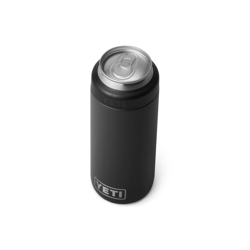 YETI Rambler 12 oz Colster Black BPA Free Slim Can Insulator