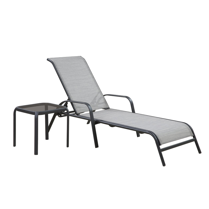 Living Accents Roscoe Black Square Glass Slat Top Side Table