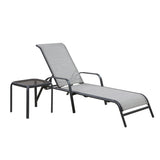 Living Accents Roscoe Black Square Glass Slat Top Side Table