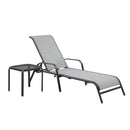 Living Accents Roscoe Black Square Glass Slat Top Side Table