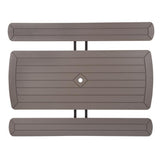 Cosco Plastic Brown 72 in. Rectangle Foldable Picnic Table