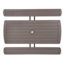 Cosco Plastic Brown 72 in. Rectangle Foldable Picnic Table