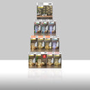 Feit Solar Fixtures 3.7 in. Solar Power Glass Round Coach Lantern Clear Crackle Jar w/Fairy Lights