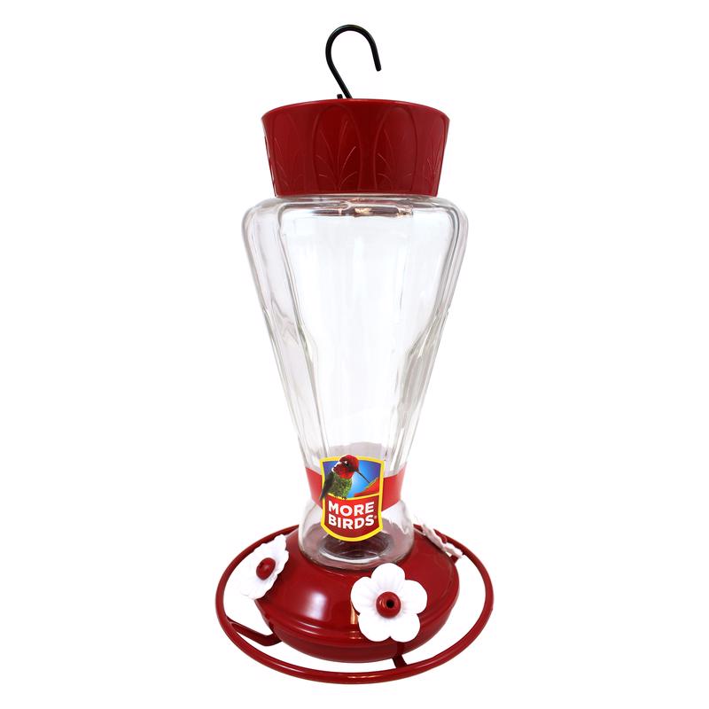 More Birds Hummingbird 28 lb Glass/Plastic Bird Feeder 4 ports