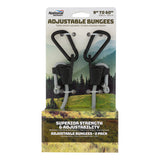 National Hardware Gray Adjustable Bungee Cord 60 in. L 2 pk