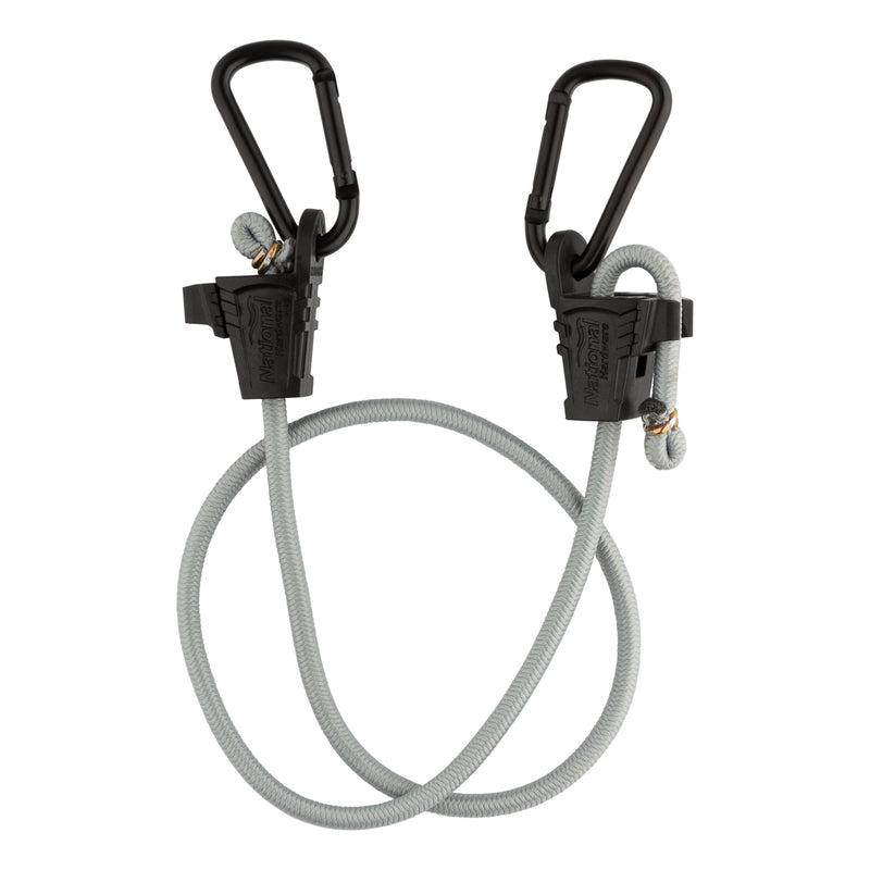 National Hardware Gray Adjustable Bungee Cord 60 in. L 2 pk