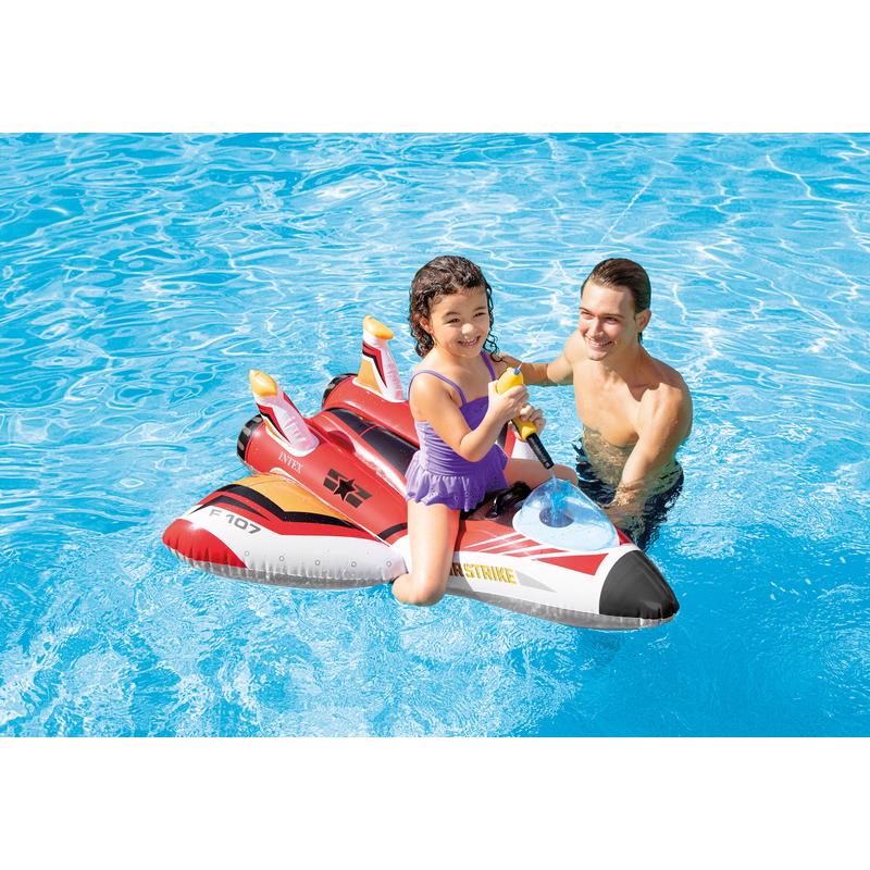 Intex Assorted Vinyl Inflatable Water Gun Plane Ride-On Pool Float