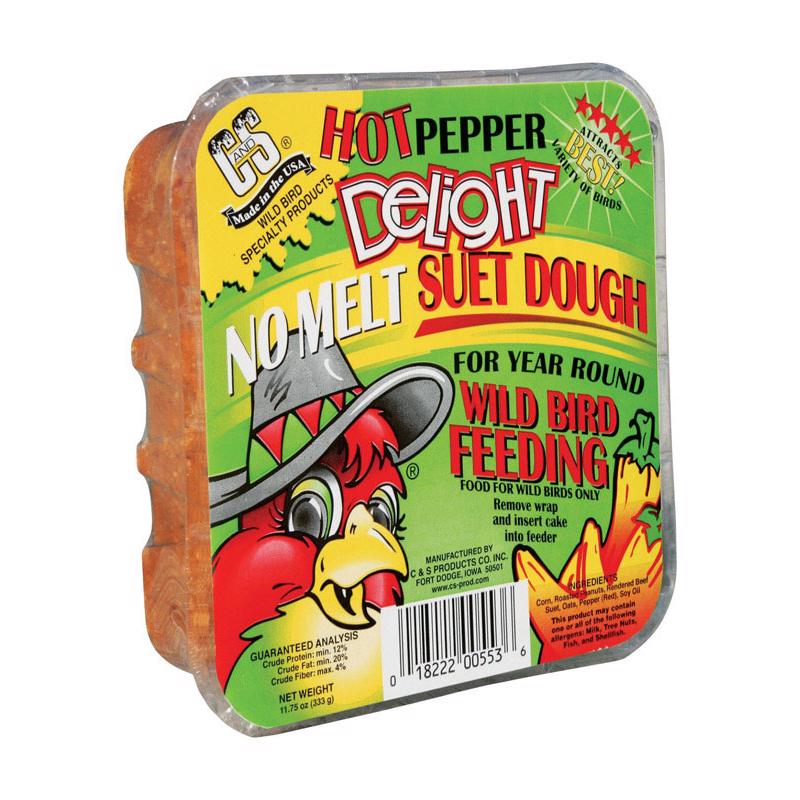 C&S Products Hot Pepper Delight Assorted Species Wild Bird Food Beef Suet 11.75 oz. - Total Qty: 12