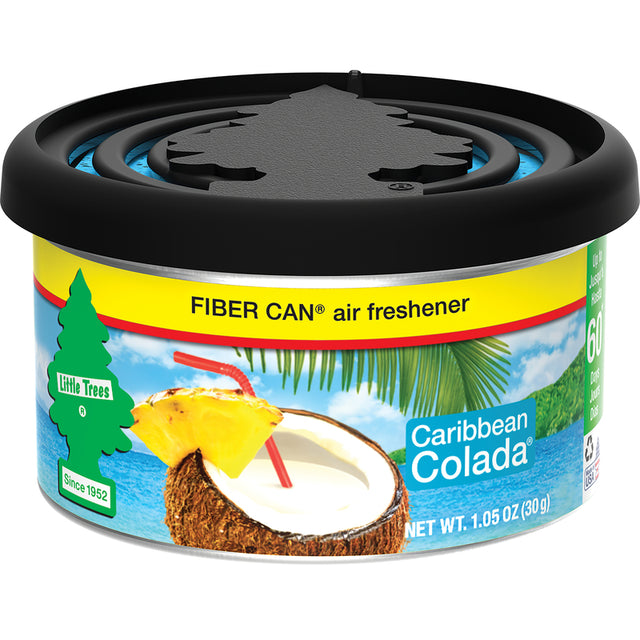 Little Trees Fiber Can Caribbean Colada Scent Car Air Freshener Solid
