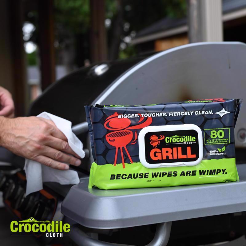 Crocodile Cloth Grill Wipes 80 wipes 3.5 in. H X 15 in. L X 10 in. W 1 pk