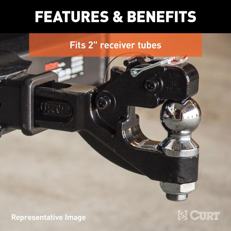 CURT 2 in. Receiver-Mount Ball and Pintle Hitch