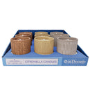 Trendspot Assorted Ceramic 4 in. H Reed Citronella Candle