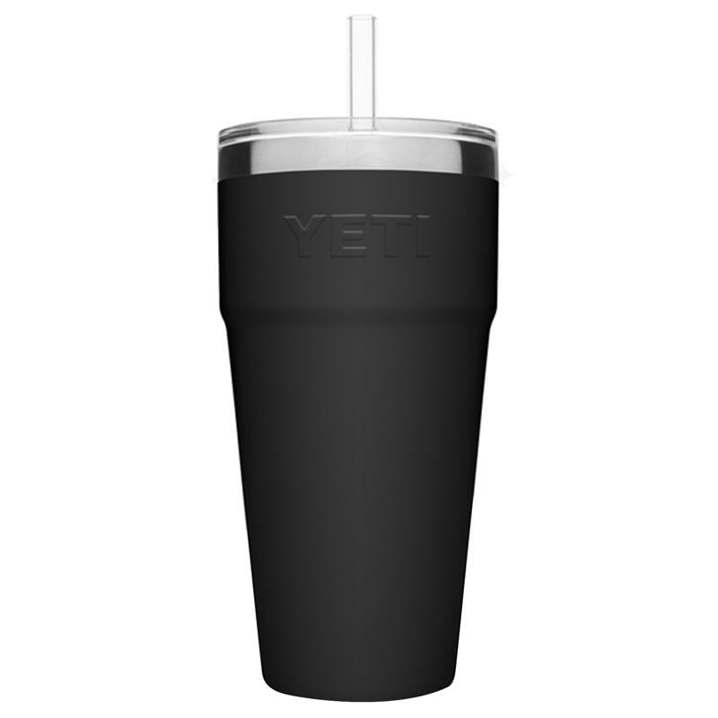 YETI Rambler 26 oz Black BPA Free Straw Cup