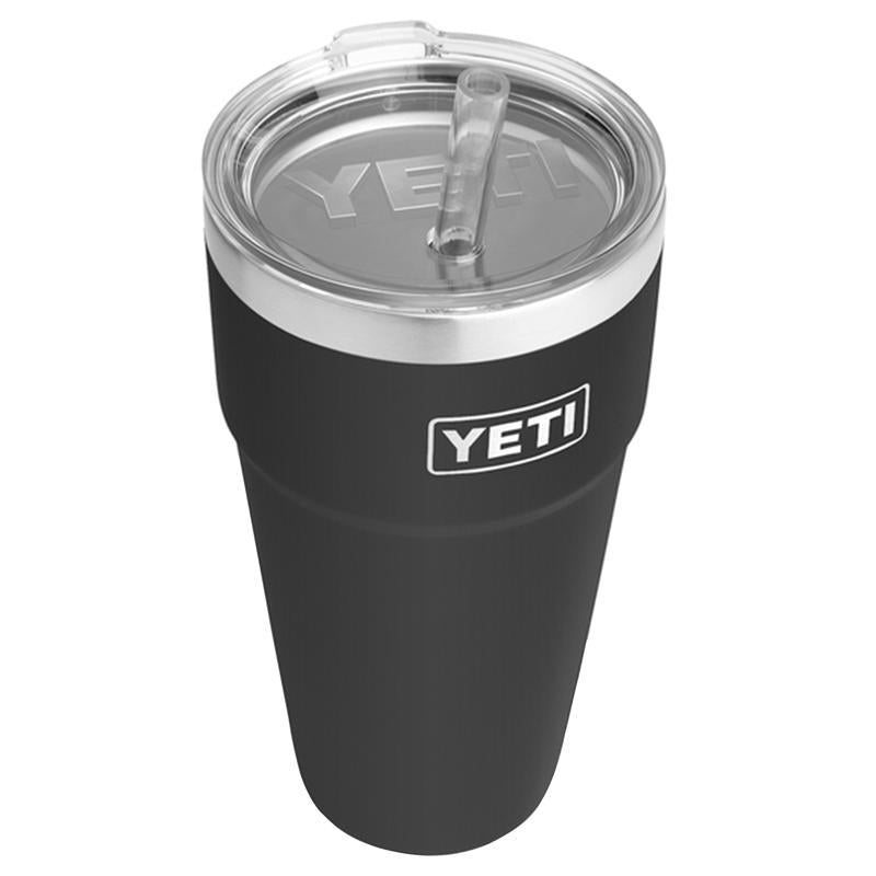 YETI Rambler 26 oz Black BPA Free Straw Cup