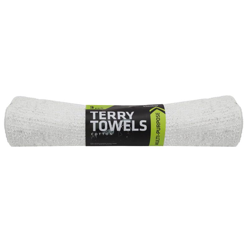 TERRY TOWELS COTTON 3PK