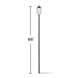 TIKI Convertible Black/Clear Glass/Metal 65 in. Tiki Outdoor Torch 1 pc