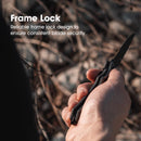 True Black/Gray 8CR13MOV Stainless Steel 8 in. EDC Folding Knife