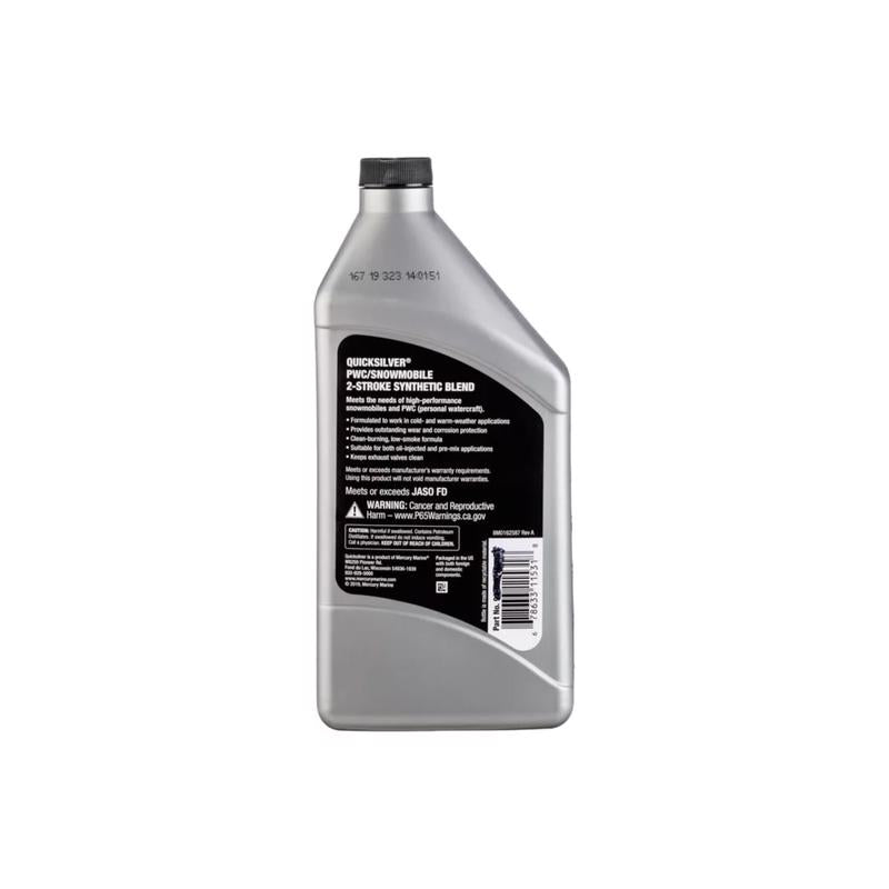Quicksilver 2-Cycle Synthetic Blend Motor Oil 32 oz 1 pk