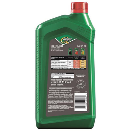 Quaker State Defy 5W-20 Gasoline Synthetic Blend Motor Oil 1 qt 1 pk