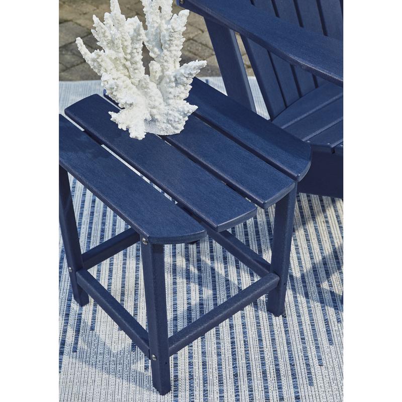 Signature Design by Ashley Sundown Treasure Blue Rectangular Plastic Slat Top End Table