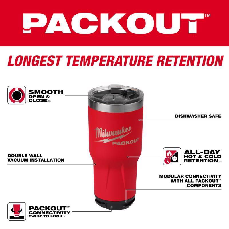 Milwaukee Packout 30 oz Red Tumbler