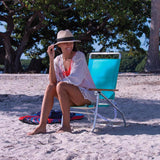Rio Wave Beach 3-Position Blue Beach Folding Chair