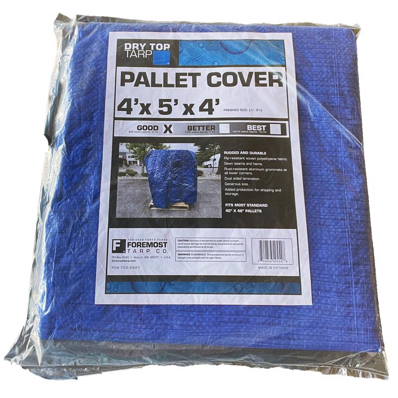 PALLET COVER BLUE 4X5'