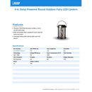 Feit Solar Fixtures 6.1 in. Solar Power Metal Round Bronze Hanging Pathway Light