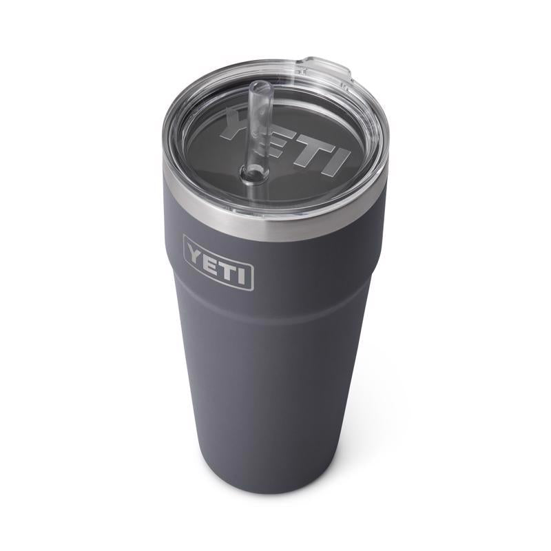 YETI Rambler 26 oz Charcoal BPA Free Straw Cup