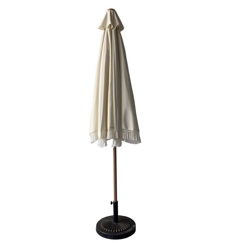 Living Accents 9 ft. Tiltable White Patio Umbrella