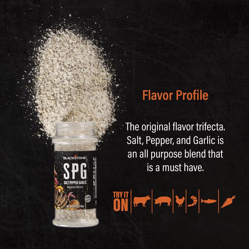 Blackstone SPG Salt PepperGarlic BBQ Seasoning 8.4 oz