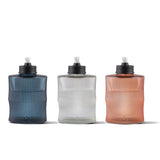 TIKI Assorted Glass 5.8 in. Carved Tabletop Torch 1 pc