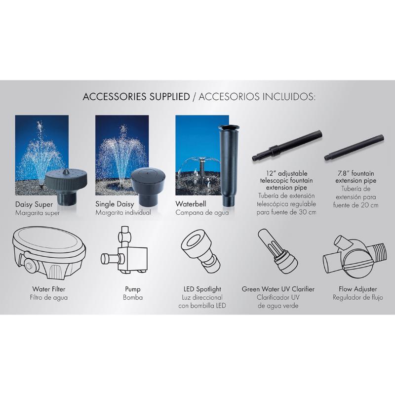 Pennington Aquagarden 1 ft. 0.4 HP 190 gph 120 V Pond Pump Kit