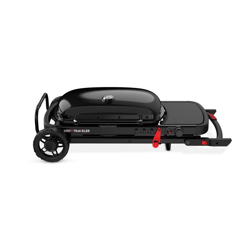 Weber Traveler Stealth 1 Burner Liquid Propane Portable Grill Black