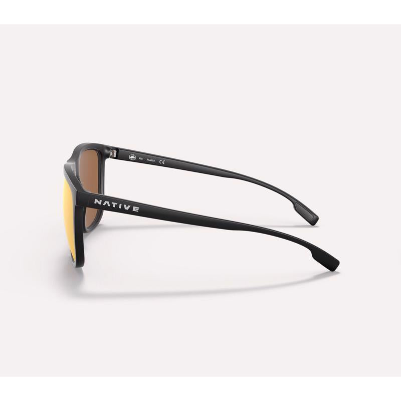 Native Mesa Unisex Matte Black Frame Bronze Lens Polarized Sunglasses