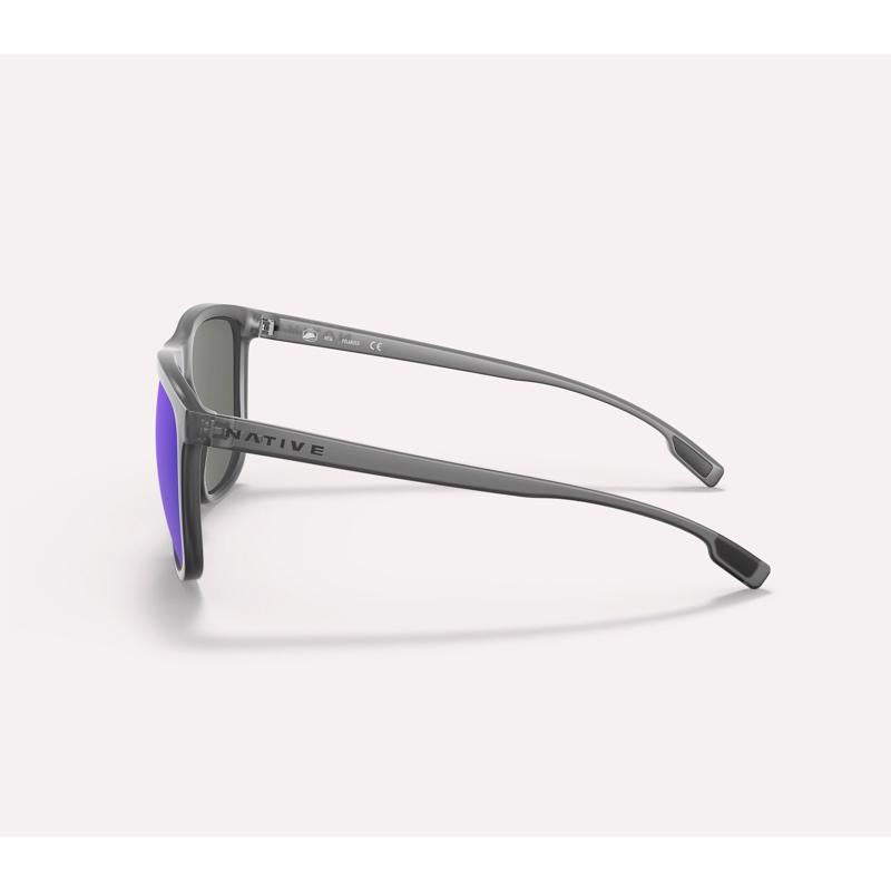Native Mesa Unisex Matte Smoke Crystal Frame Blue Lens Polarized Sunglasses