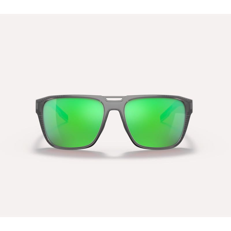 Native Mammoth Unisex Matte Smoke Crystal Frame Green Lens Polarized Sunglasses