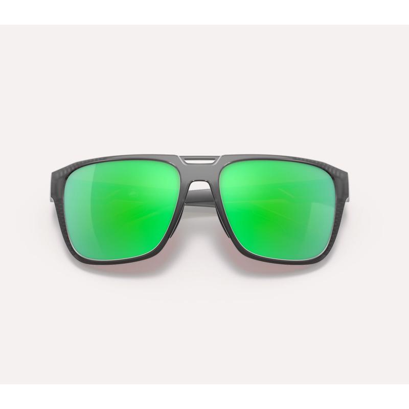 Native Mammoth Unisex Matte Smoke Crystal Frame Green Lens Polarized Sunglasses