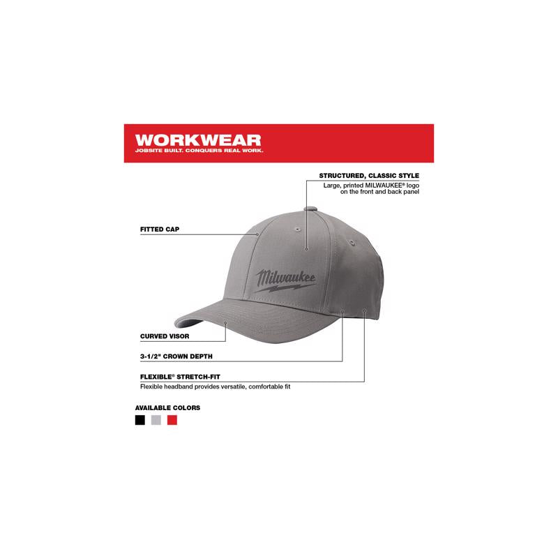 Milwaukee FlexFit Hat Gray S/M