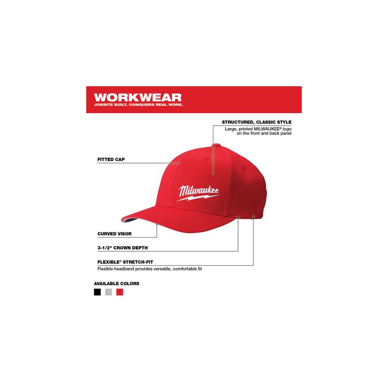 Milwaukee FlexFit Hat Red S/M
