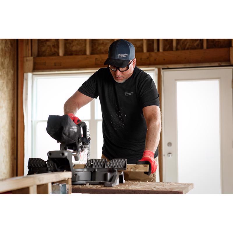 Milwaukee M Short Sleeve Men's Crew Neck Black Hybrid Work Tee Shirt