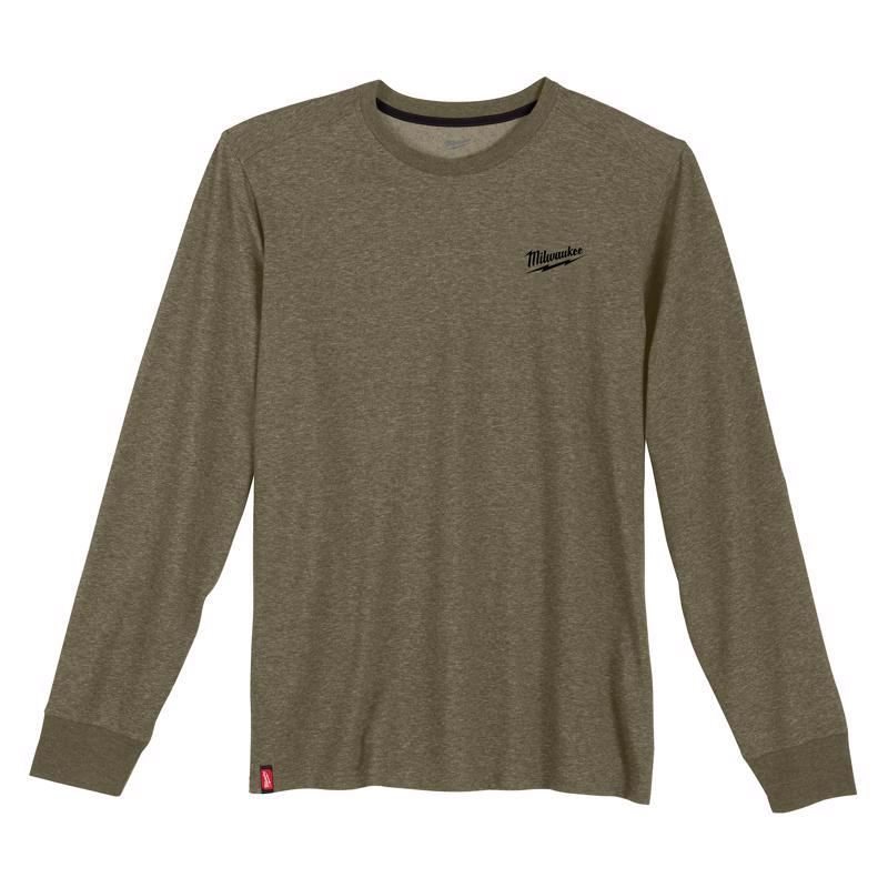 TEE SHIRT WORK GRN LS L